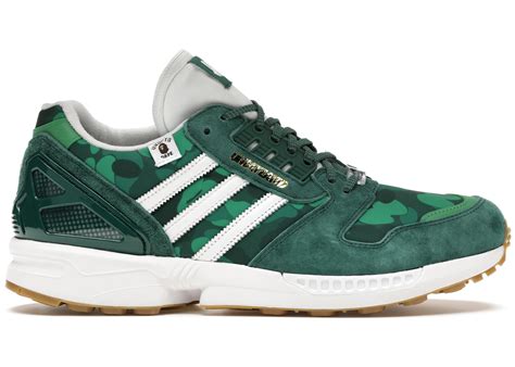 adidas ZX 8000 Bape Undefeated Green Men's 